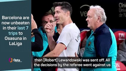 Pique career ends with red card as defiant Barca beat Osasuna