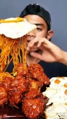 MUKBANG GILA SAMYANG KEJU KFC 10 TELUR DAGING KOTAK Part 2