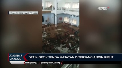 Detik-detik Tenda Hajatan Diterjang Angin Ribut