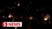 Floating lanterns released in the sky to celebrate 'Festival of Lights' in Thailand