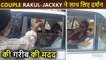 Couple Rakul Preet Singh and Jackky Bhagnani Help Poor Man On The Streets, Nimrat Kaur At Gurudwara