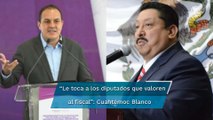 Cuahtémoc Blanco pide a diputados locales a valorar la permanencia del fiscal de Morelos