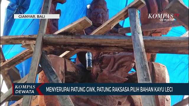 Ini Dia Patung Garuda Wisnu Kencana Raksasa Versi Kayu Leci!