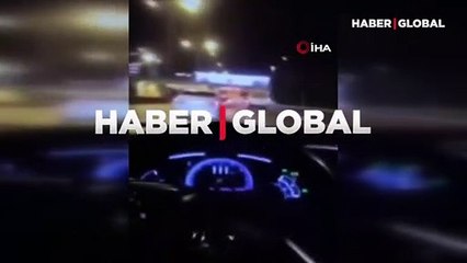 İstanbul trafiğinde tehlikeli anlar: Ehliyetsiz sürücü makas atarak ilerledi