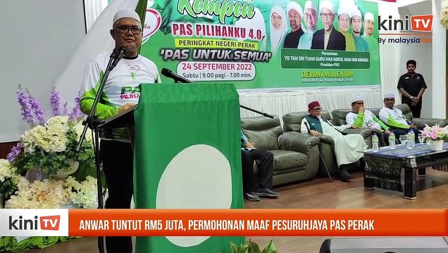 Anwar tuntut RM5 juta, permohonan maaf Pesuruhjaya PAS Perak