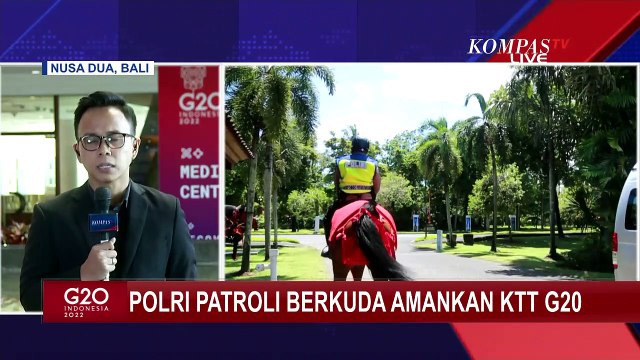 Polri Lakukan Patroli dengan Menunggangi Kuda untuk Pengamanan KTT G20 di Bali