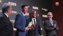 Imágenes exclusivas de la Bota de Oro recibida por Lewandowski / FCB
