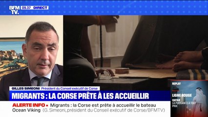 Ocean Viking: Gilles Simeoni, président du Conseil exécutif de Corse, affirme que l'île est prête à accueillir le navire humanitaire