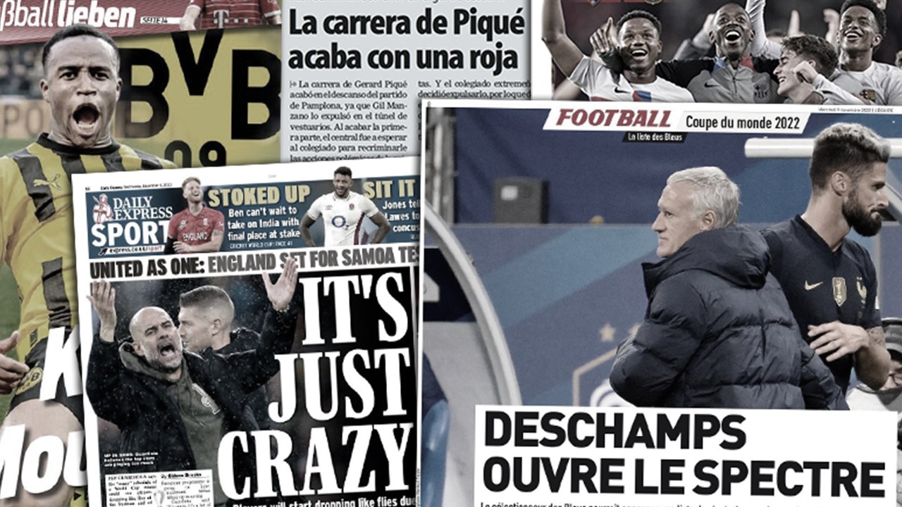 Les dernières indiscrétions sur la liste de Didier Deschamps, Pep Guardiola fusille la Coupe du Monde au Qatar