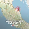 Scossa di magnitudo 5.7 nelle Marche: terremoto avvertito da Roma a Verona