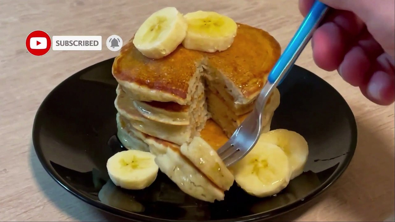 Super Fluffy Banana Pancakes Recipe / Pancakes Μπανάνας