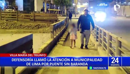 VMT: Puente peatonal continúa sin baranda pese a denuncia