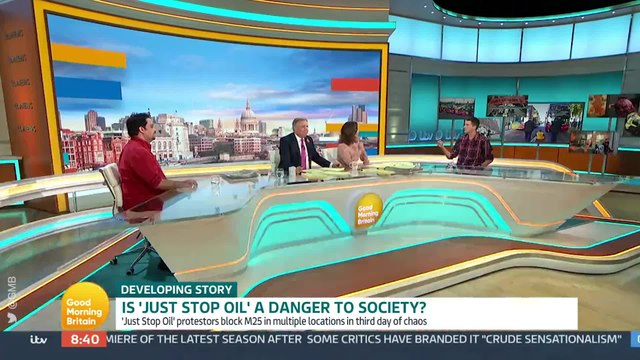 Susanna Reid cuts off Just Stop oil protester during interview