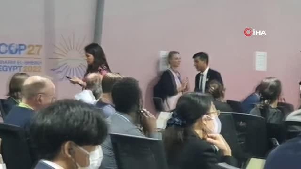 İngiltere Başbakanı Sunak, COP27'de apar topar salonu terk etti