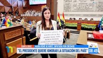 Diputada de Creemos, María René Álvarez, increpó al presidente Luis Arce, exigiendo censo 2023