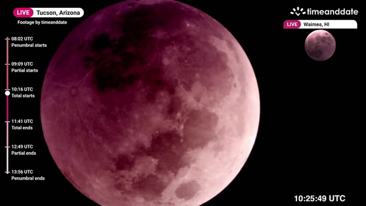 Wow! Entire Blood Moon lunar eclipse in epic time-lapse