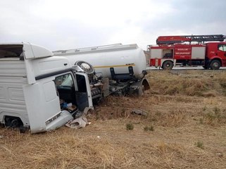 Batman'da akaryakıt tankeri şarampole yuvarlandı: 1 yaralı