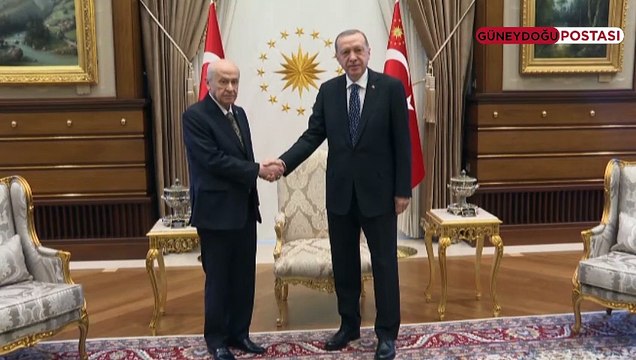 Cumhurbaşkanı Erdoğan, MHP Genel Başkanı Bahçeli’yi kabul etti