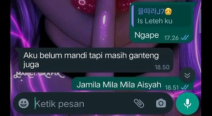 Aku belum mandi tapi masih ganteng juga