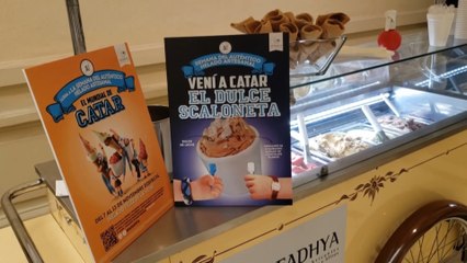 El Dulce Scaloneta, un helado de sabor albiceleste para el Mundial