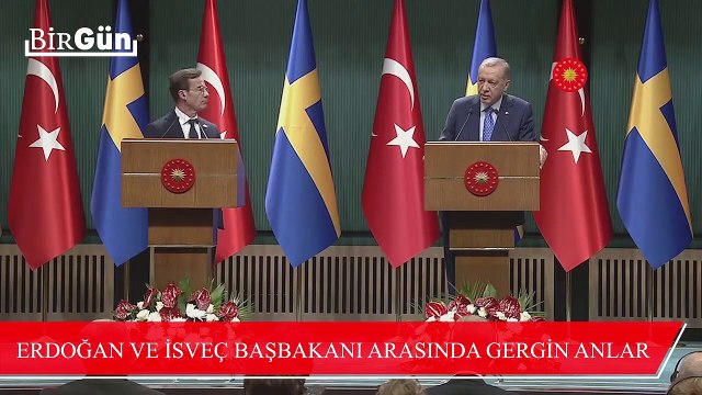 Erdoğan ve İsveç Başbakanı arasında canlı yayında gergin anlar!
