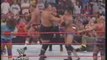 RAW and SmackDown superstars battle in the ring
