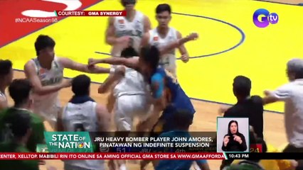 JRU Heavy Bombers player John Amores, pinatawan ng indefinite suspension | SONA
