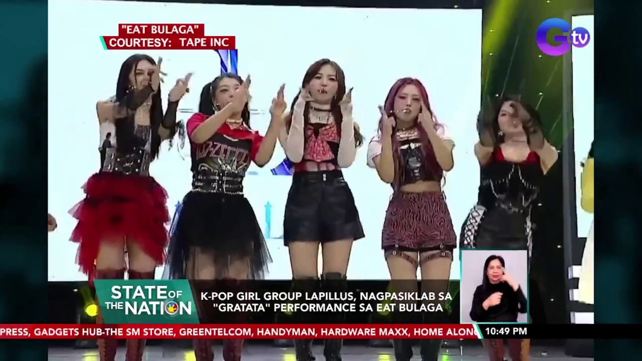 K-Pop girl group Lapillus, nagpasiklab sa "Gratata" performance sa Eat Bulaga | SONA