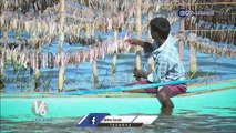 Life With River _ Fisherman Drying Fishes In River After Hunt  | V6 News (3)
