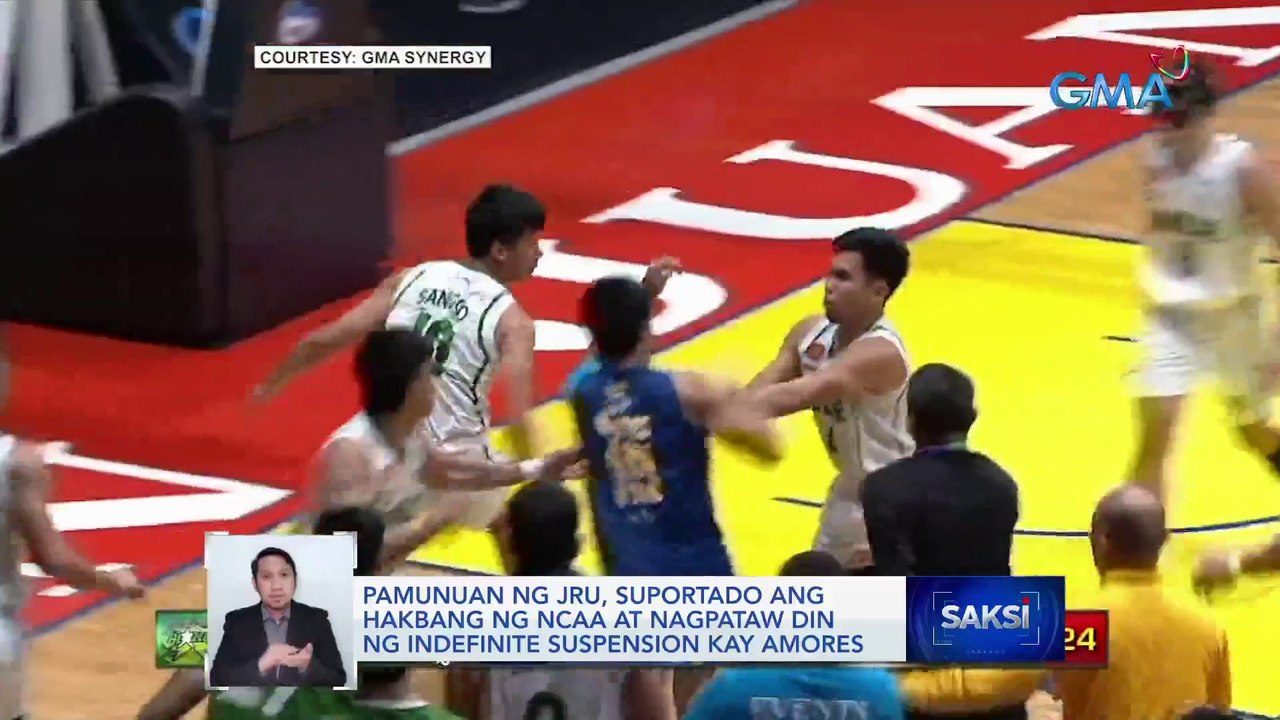 John Anthony Amores, pinatawan ng indefinite suspension kasunod ng kanyang panunugod sa bench ng CSB | Saksi
