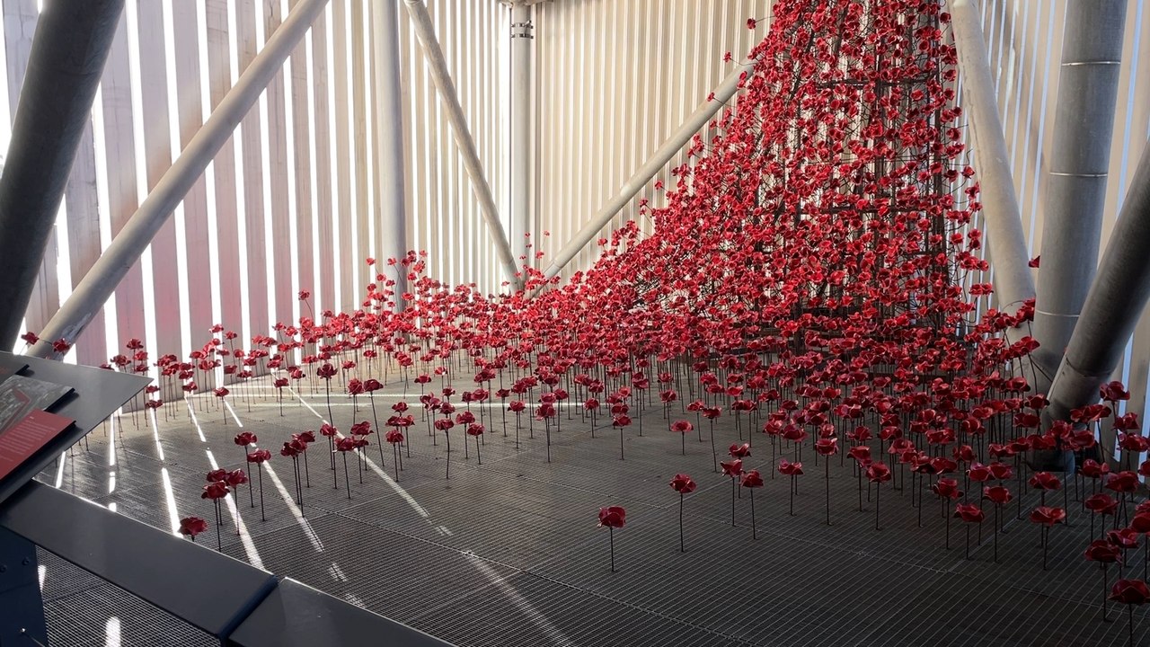 Remembrance Day: Poppy installation at the Imperial War Museum North ...