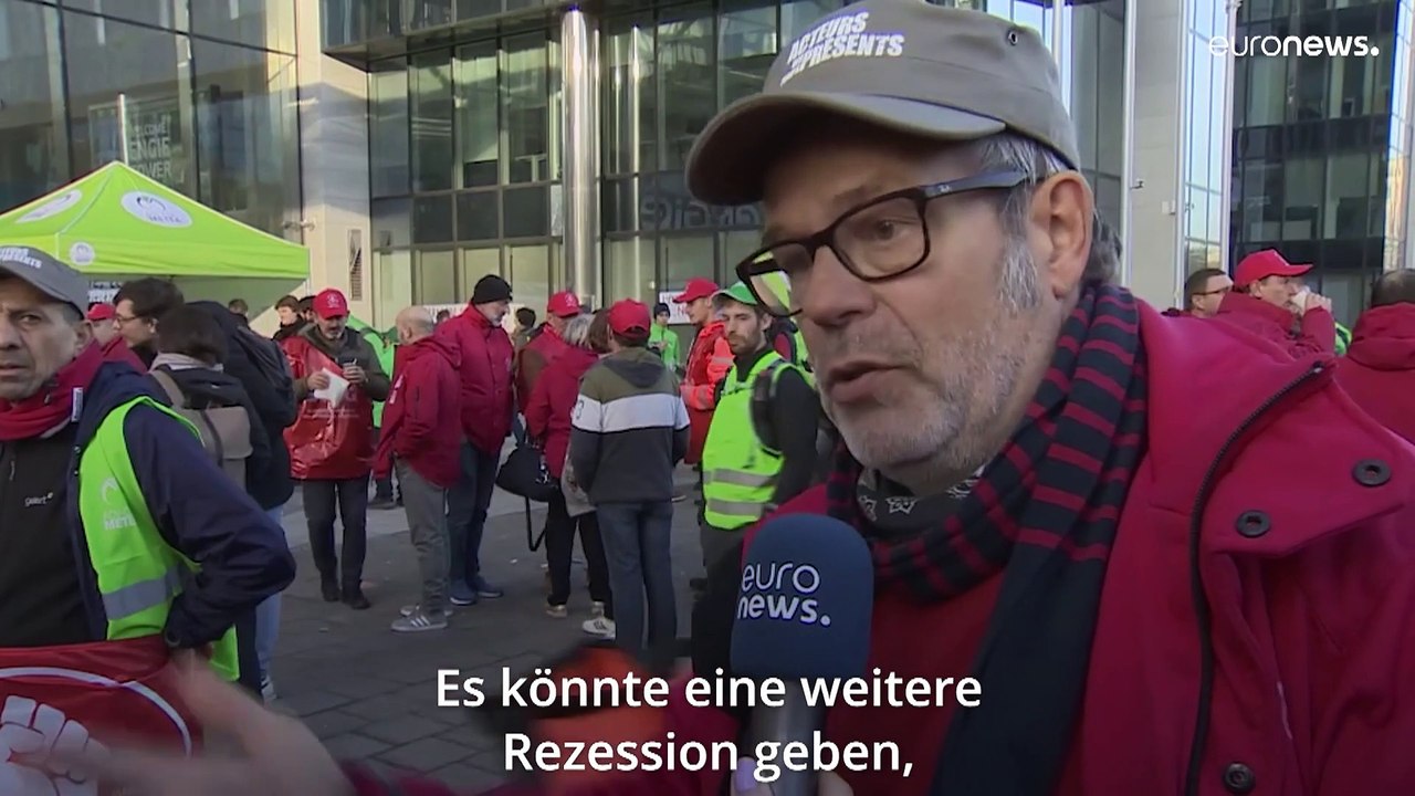 Video: Belgische Arbeiter streiken wegen „Schock' durch Energierechnungen