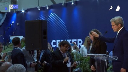 Climate activist interrupts US climate envoy John Kerry's speech at COP27