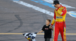 Joey Logano, son Hudson go for a ride to Victory Lane
