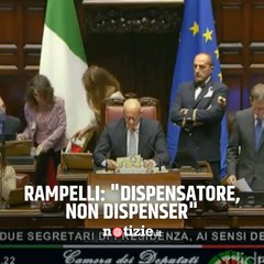 Rampelli dopo il lapsus: "Il termine italiano corretto è dispensatore"