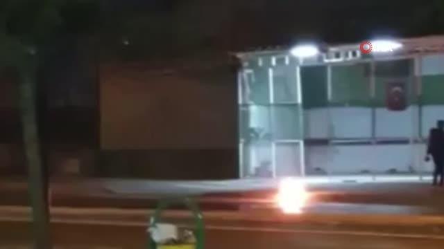 Bursa'da alev alan piknik tüpünü kovalarla su dökerek söndürdüler