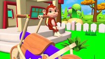 atikashsingh Elephant and Monkey Play Wooden Bike Race Game in Forest _ Funny Animals Comedy Videos 3D Cartoons