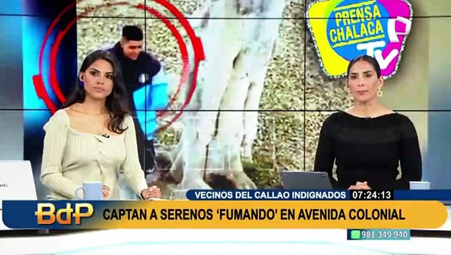 Serenos del Callao son captados fumando en pleno horario laboral: Cómo nos van a cuidar así