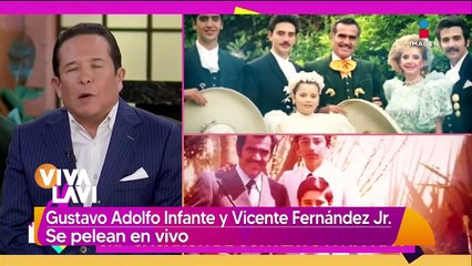 Gustavo Adolfo Infante y Vicente Fernández Jr se pelea en vivo