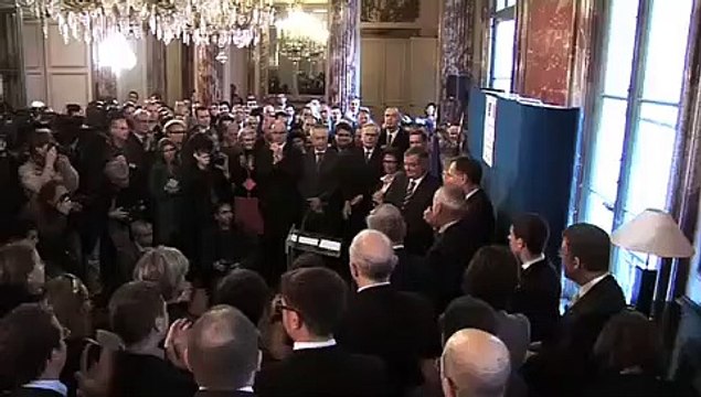 Passation des pouvoirs et allocution de Michel Mercier, nouveau garde des Sceaux en 2018