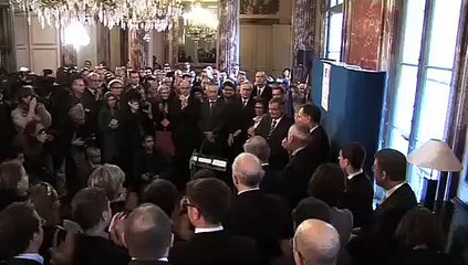 Passation des pouvoirs  et allocution de Michel Mercier, nouveau garde des Sceaux en 2018