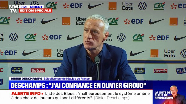 J'ai confiance en Olivier Giroud : Didier Deschamps explique sa décision d'appeler l'attaquant du Milan AC