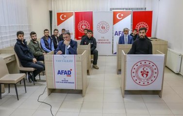 Van'daki KYK yurtlarında deprem tatbikatları yapıldı