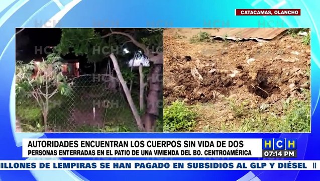 ¡Horrendo! Atrás de una casa, hallan dos cuerpos enterrados en Olancho
