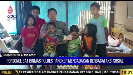 PRESISI UPDATE 10.00 WIB : Personel Sat Binmas Polres Pangkep Mengadakan Berbagai Aksi Sosial