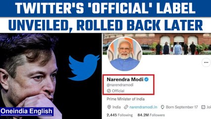 Descargar video: Twitter unveils 'official' label for PM Modi, rolls it back later | Oneindia News *News