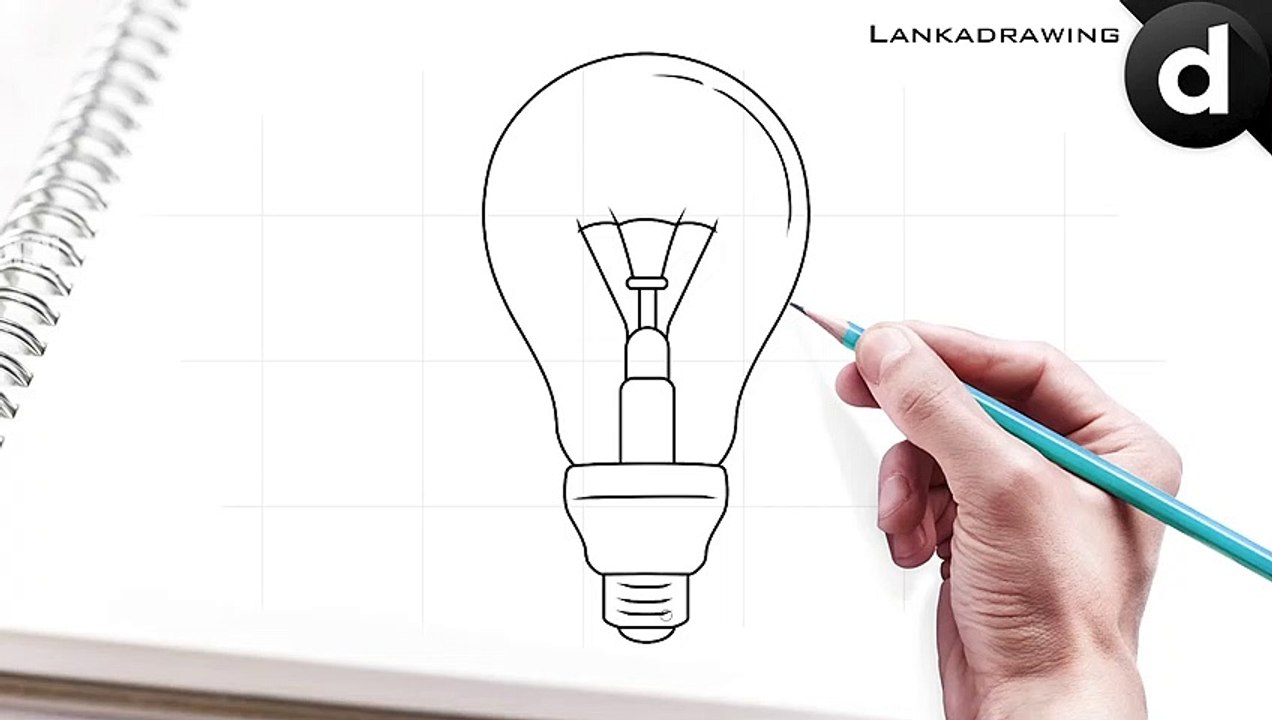 how to draw a light bulb simple and easy