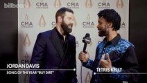 Jordan Davis On Winning Song Of The Year For 'Buy Dirt', How The Song Came About, His Friendship With Luke Bryan & More | CMA Awards 2022