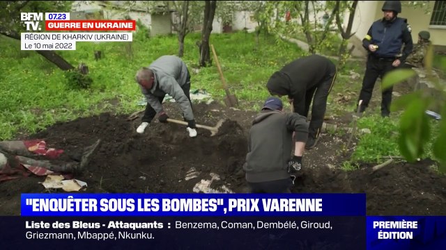 Enquêter sous les bombes , un reportage de BFMTV en Ukraine récompensé par le prix Varenne