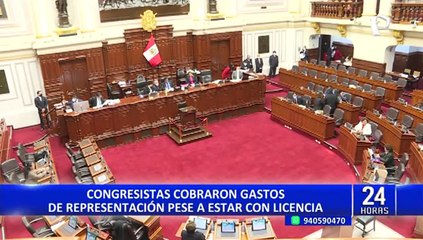 Congresistas cobraron gastos por representación pese a estar con licencia